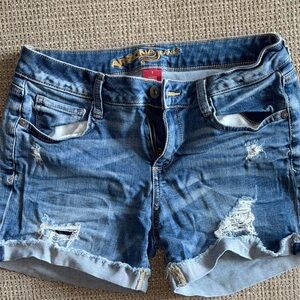Arizona Jean Company Distressed Blue Jean Shorts